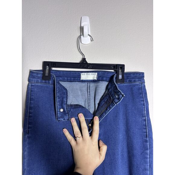 Free People Just Float On Flare Jeans Size 27 High Rise Bell Bottom Boho Hippie - Picture 8 of 9